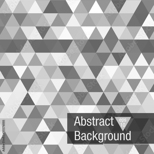 Abstract background of gray and white triangles pattern. Seamless vector background. 