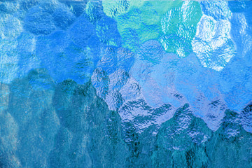 Abstract blue glass texture background.