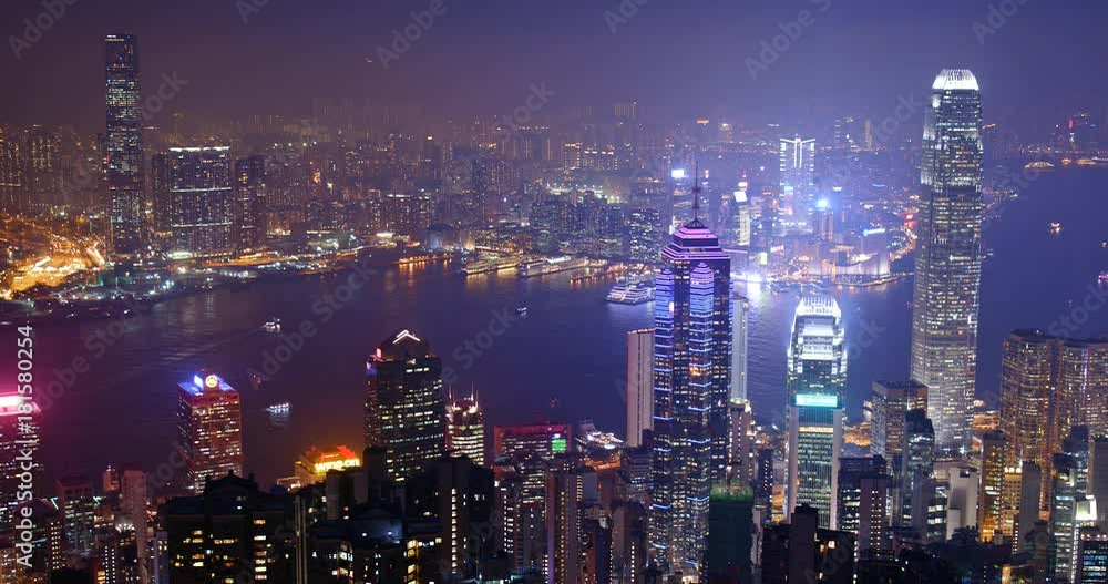 Hong Kong landmark at night Hong Kong landmark at night