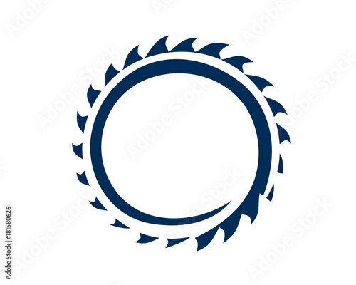 Fotografia circular saw blade illustration, icon design, isolated on white background