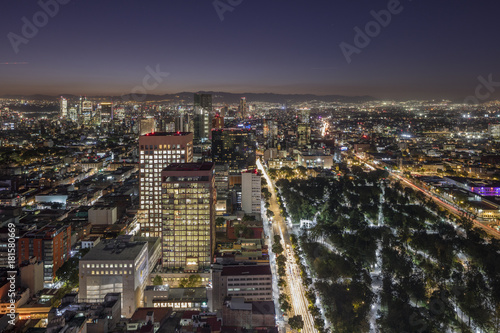 Mexico city at night.