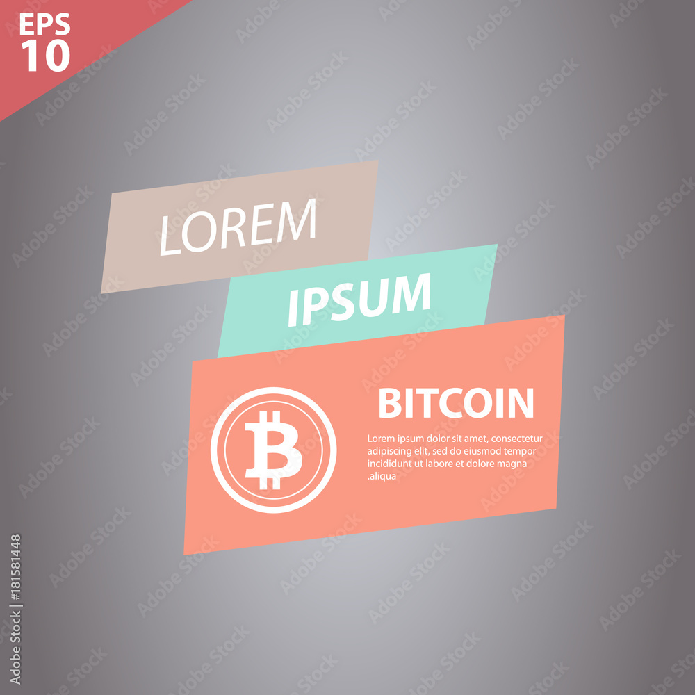 Obraz premium Bitcoin icon on abstract geometric background