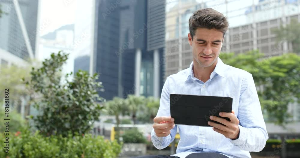 Businessman use of tablet computer Businessman use of tablet computer