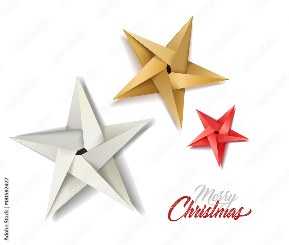 vector christmas holiday decoration stars - obrazy, fototapety, plakaty 