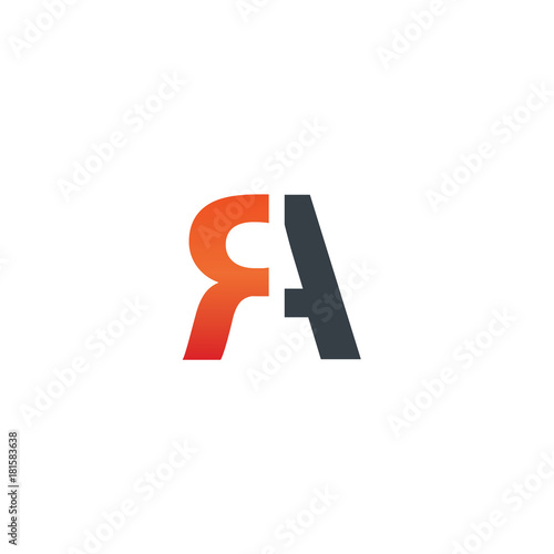 Initial Letter RA Design Logo