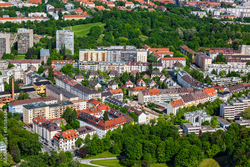 Aerial view of Munich, Germany