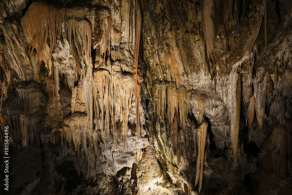 Fototapeta premium Postojna Cave (Slovenian: Postojnska jama; Italian: Grotte di Postumia) is a 20,570 m long Karst cave system