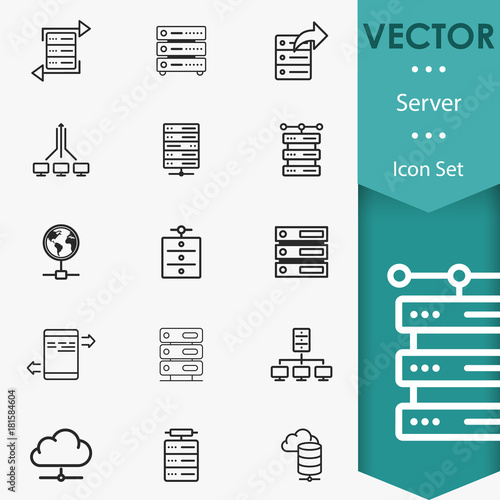 Server icons vector