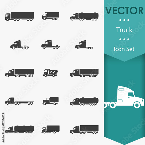 Truck icons vector