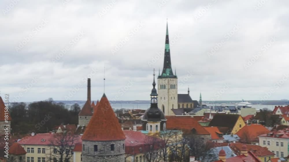 Autumn view of old city. Estonia, Tallinn. Autumn view of old city. Estonia, Tallinn.
