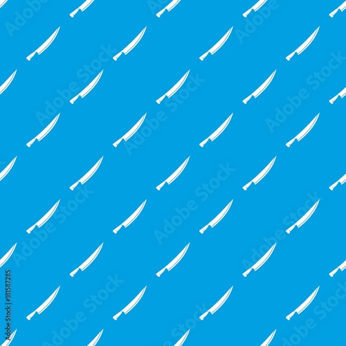 Long knife pattern seamless blue