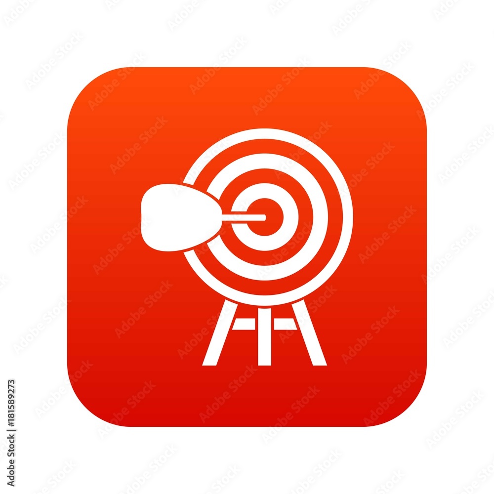 Target icon digital red Target icon digital red