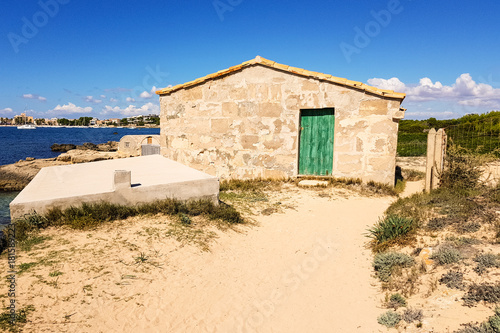 Siedlung am Platja d'es Dolç, , Colònia de Sant Jordi, Ses Salines, Balearen, Spanien