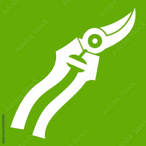 Garden shears icon green