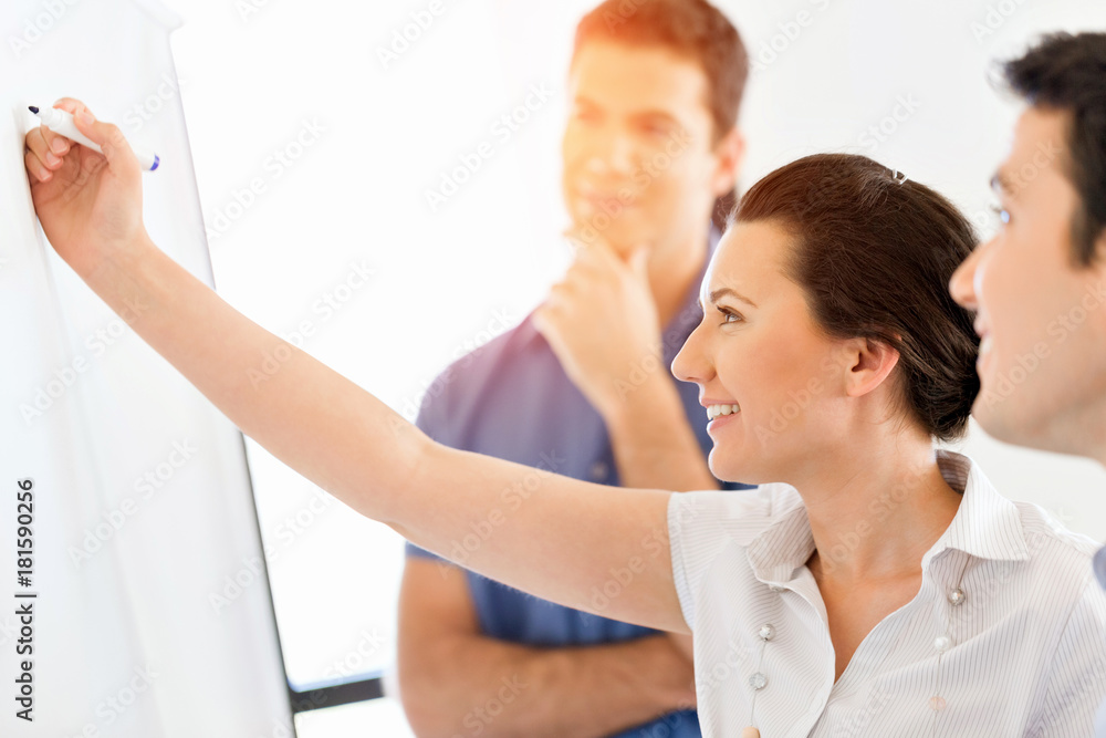 Business meeting with presentation Business meeting with presentation