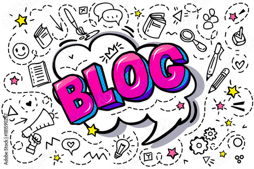 Blog word bubble.