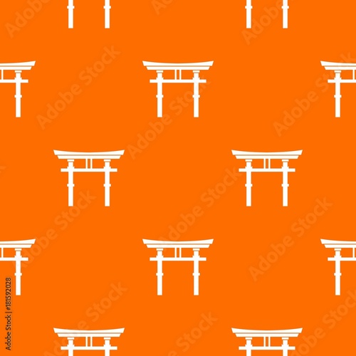 Japanese torii pattern seamless