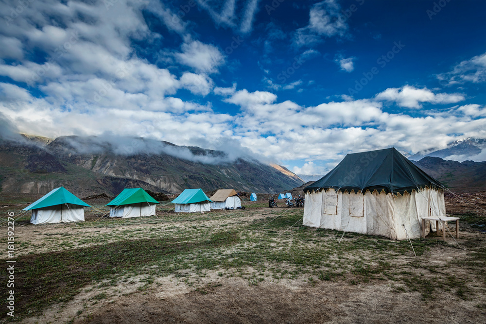 Tent camp in Himalayas