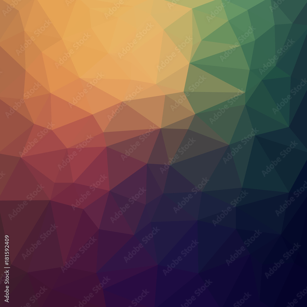 Obraz premium Abstract Colorful retro Low poly Vector Background with warm gradient futuristic pattern.