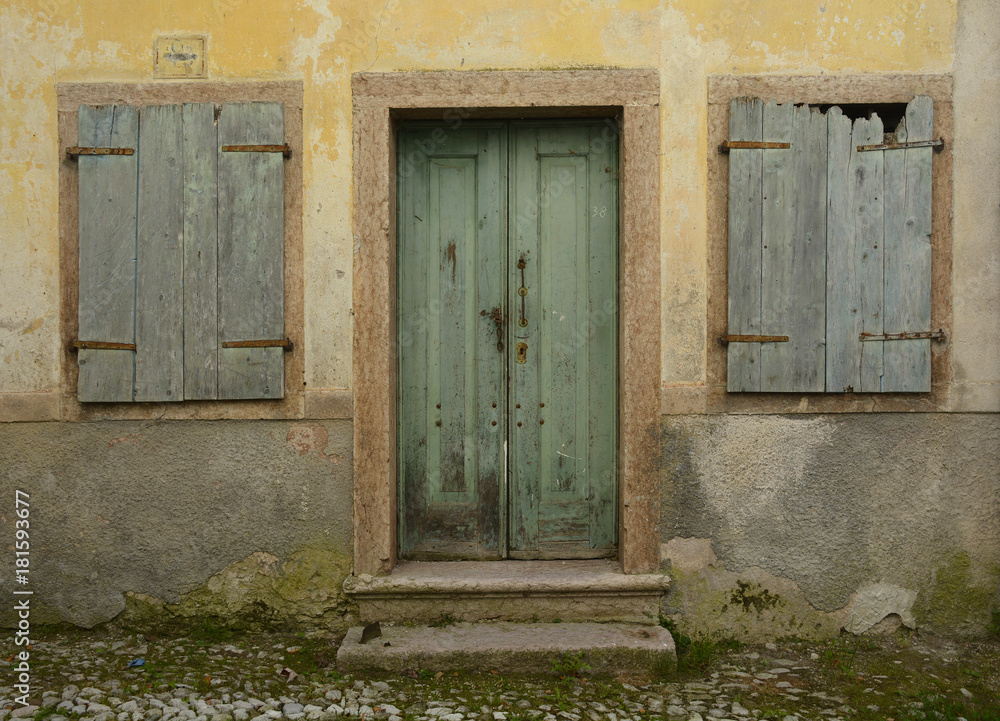 A disused building in hill village of Erto in Friuli Venezia Giulia, north east Italy.
