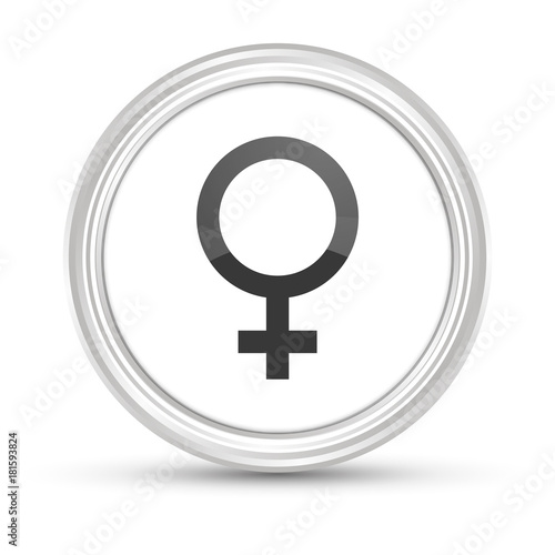 Weißer Button - Geschlecht Frau