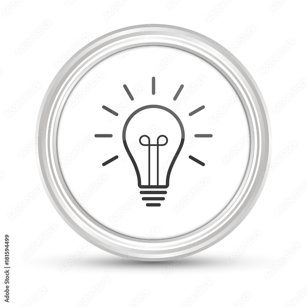 Weißer Button - Glühlampe Weißer Button - Glühlampe