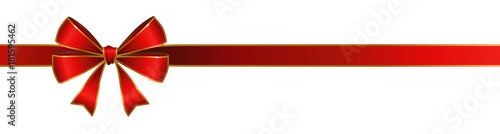 Weihnachten Schleife Rot Gold - Lang