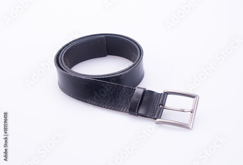 belt or men's black belt on a background.