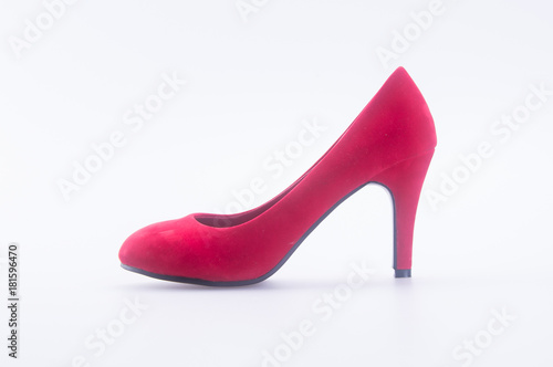 shoe. red and fashion woman shoes on a background.