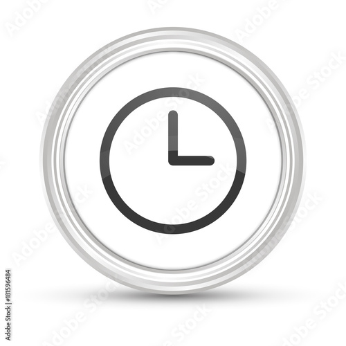 Weißer Button - Uhr