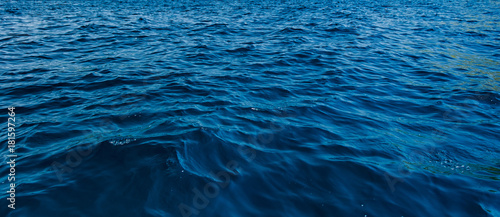 Blue dark water surface at open sea, Dark and deep ocean