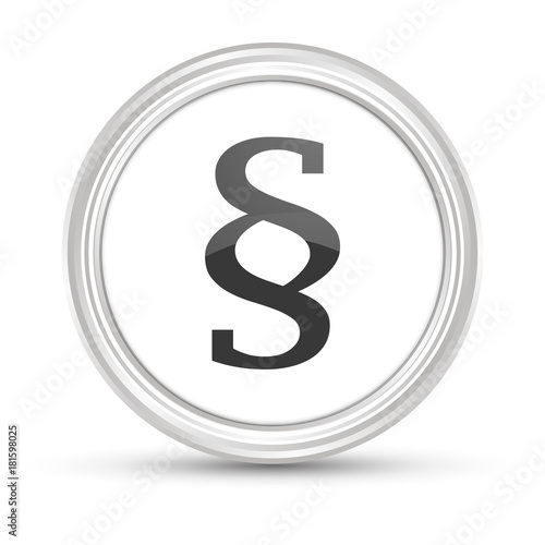 Weißer Button - Paragraph Symbol