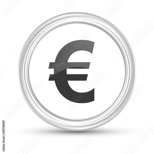 Weißer Button - Euro - Währung