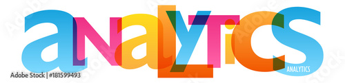 ANALYTICS Colourful Vector Letters Icon