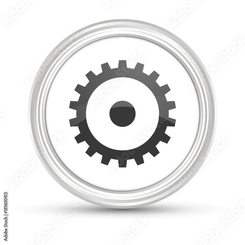 Weißer Button - Zahnrad - Bearbeiten