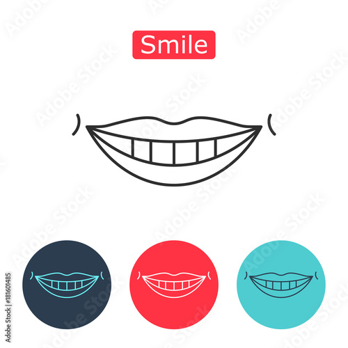 White teeth smile icon.