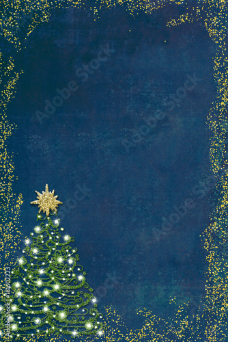 Christmas tree greeting card.