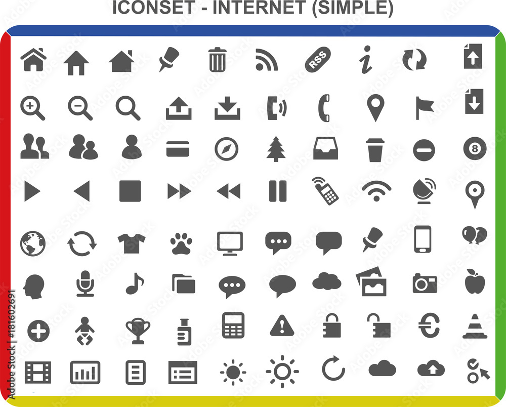 Iconset Piktogramme - Internet (simple)