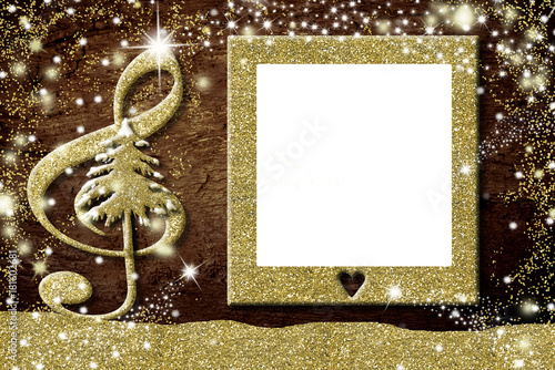 Christmas photo frames music  cards