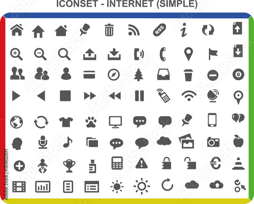 Iconset Piktogramme - Internet (simple)