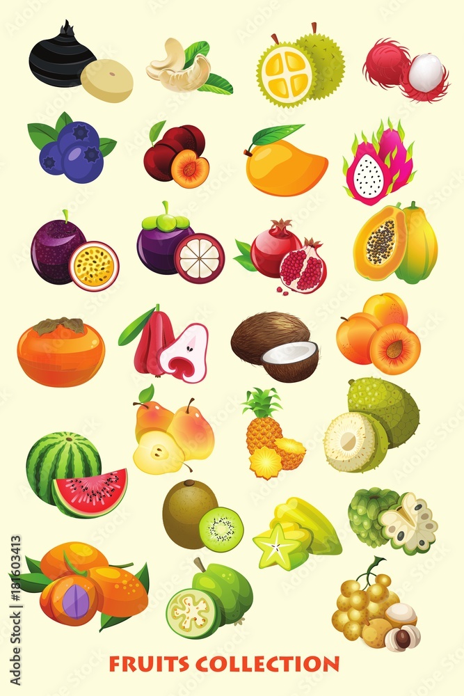 Fruits cartoon collection for kids Fruits cartoon collection for kids
