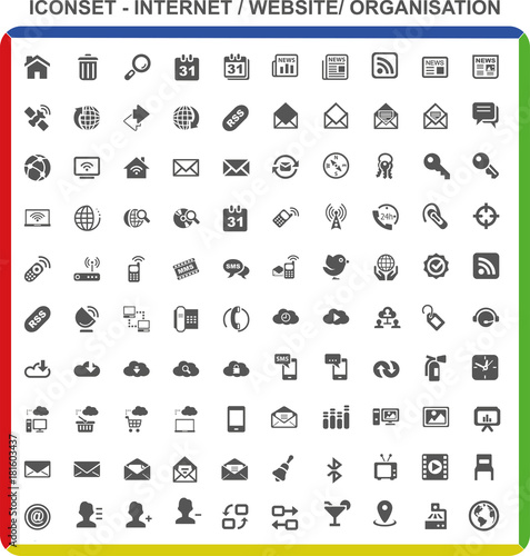 Iconset Piktogramme - Internet Website Organisation