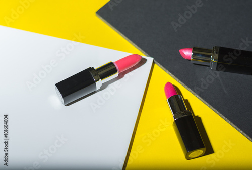 lipstick in different colors with special lighting