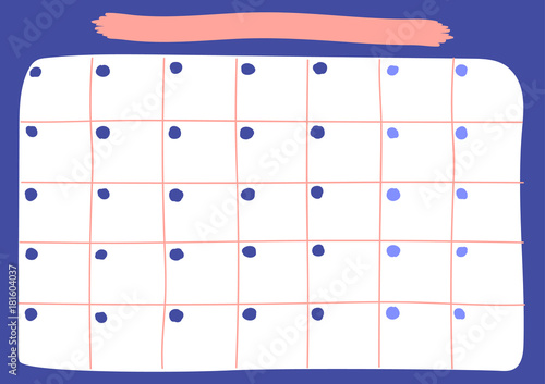 Monthly calendar template. printable pastel calendar templates undate, without dates