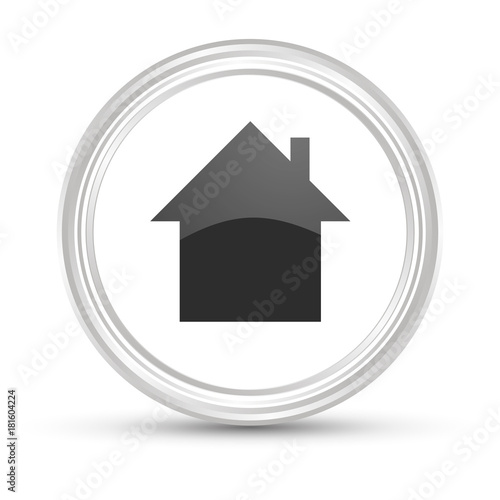 Weißer Button - Haus