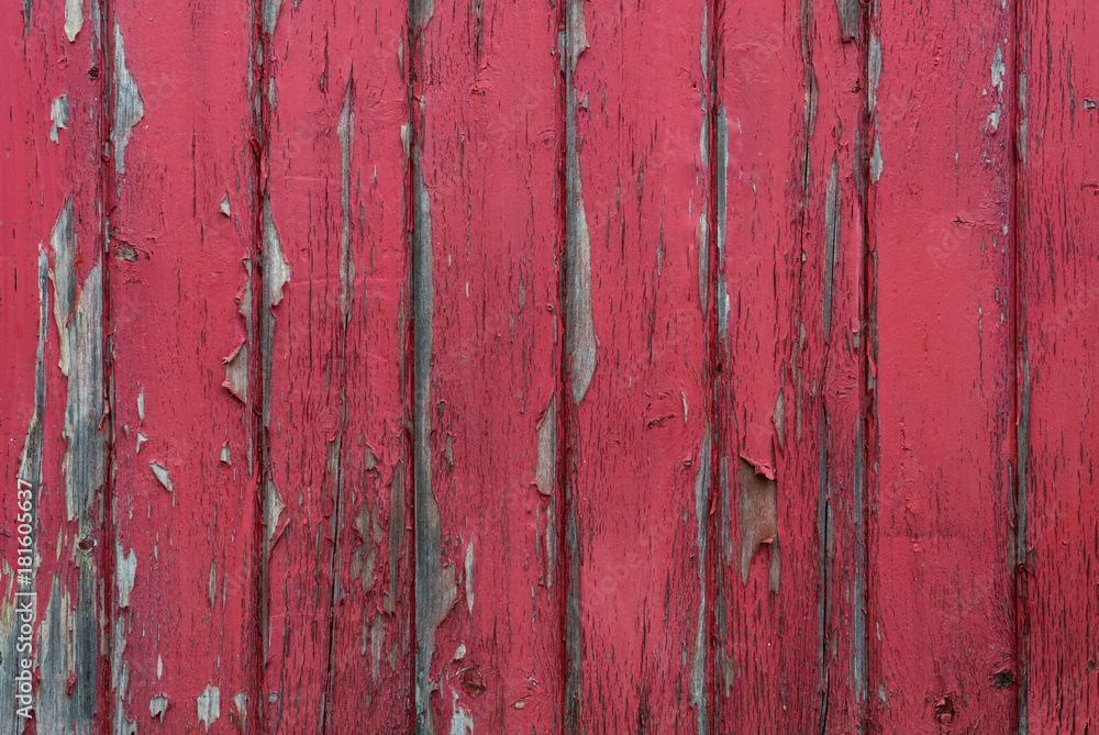 Red Paint Peels Off Wood Slat Wall Red Paint Peels Off Wood Slat Wall