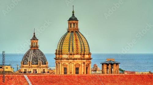 The domes of San Giuseppe dei Teatini and Santa Caterina Churches in Palermo, the capital of Sicily - Italy photo