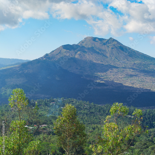 Beautiful landscape with a Batur volcano and lake. Bali. Indonesia