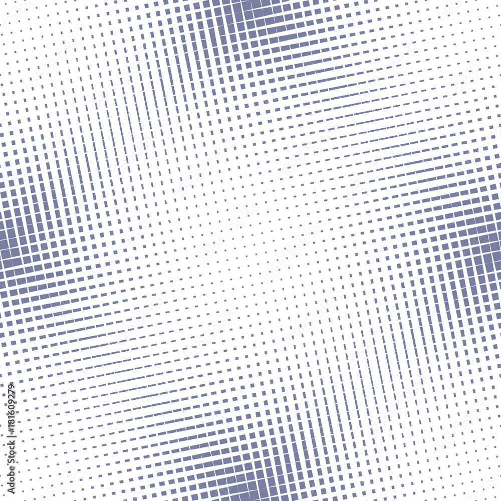 Vector halftone mesh seamless pattern. Abstract graphic texture with squares, dash lines, grid, net, lattice. Stylish blue and white background with gradient transition effect. Modern trendy design Vector halftone mesh seamless pattern. Abstract graphic texture with squares, dash lines, grid, net, lattice. Stylish blue and white background with gradient transition effect. Modern trendy design