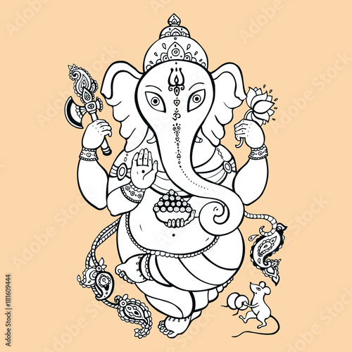 Ganapati Meditation in lotus pose